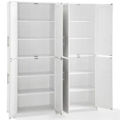 Crosley Savannah Tall Wooden Shaker Pantry In White (Set Of 2) -Kitchen Storage Store 0091dd9201bec655 9053 w800 h800 b0 p0