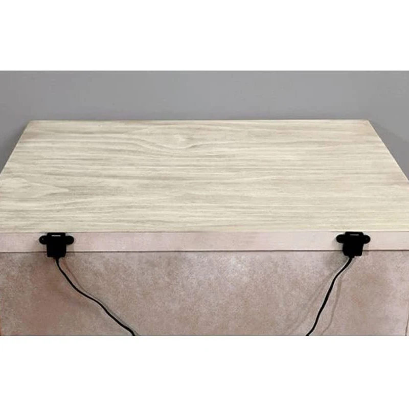 Transitional Nightstand, 2 Storage Drawers And USB Charging Port, Antique White 7 Transitional Nightstand, 2 Storage Drawers And USB Charging Port, Antique White - Image 5