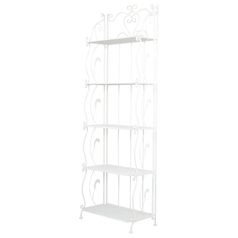 French Country White Metal Bakers Rack 560822 8 French Country White Metal Bakers Rack 560822 - Image 6