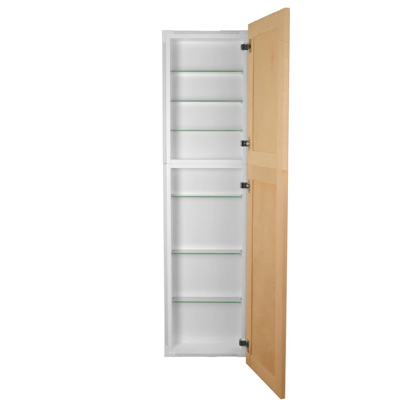 Fruitville Shaker Frameless Recessed Unfinished Wood Pantry Cabinet, 14x56 7 Fruitville Shaker Frameless Recessed Unfinished Wood Pantry Cabinet, 14x56 - Image 5
