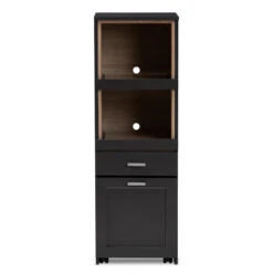 Baxton Studio Fabian Dark Gray And Oak Brown Kitchen Cabinet With Roll-Out Compartment 11 Baxton Studio Fabian Dark Gray And Oak Brown Kitchen Cabinet With Roll-Out Compartment -Kitchen Storage Store 0841aae70b294e20 1308 w800 h800 b1 p0