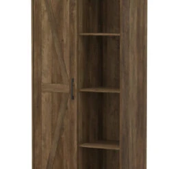 Farmhouse Pantry, Sliding Barn Door And Multiple Storage Shelves, Knotty Oak -Kitchen Storage Store 0a613db502f2a5ad 6204 w800 h800 b0 p0