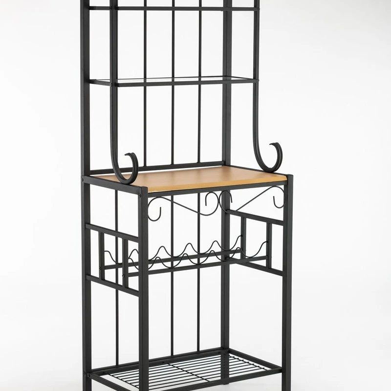 Boraam Praha Metal Bakers Rack With Black Finish 12503 4 Boraam Praha Metal Bakers Rack With Black Finish 12503 - Image 2