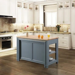 Medley Kitchen Island With Slide Out Table, 54", Gray 9 Medley Kitchen Island With Slide Out Table, 54", Gray -Kitchen Storage Store 10018c8b0d697770 4761 w800 h800 b0 p0