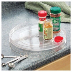 IDesign Linus Turntable Kitchen Organizer, 11", Clear -Kitchen Storage Store 123116870beb18b4 3945 w800 h800 b1 p0