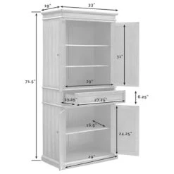 Bowery Hill Southfield 4 Door Classic Pantry In Natural 9 Bowery Hill Southfield 4 Door Classic Pantry In Natural -Kitchen Storage Store 1671f0fd0e542f56 8443 w800 h800 b1 p0