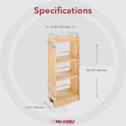 Wood Wall Cabinet Pull Out Organizer For 30" H Cabinets With BB Soft Close, 6.5" -Kitchen Storage Store 1801dde2025857ad 8005 w800 h800 b0 p0