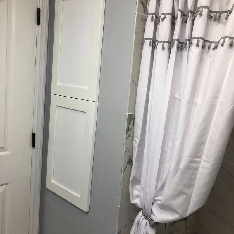 Fruitville Shaker Style Frameless Recessed Wood Pantry Cabinet, 14x44, Primed Gr 8 Fruitville Shaker Style Frameless Recessed Wood Pantry Cabinet, 14x44, Primed Gr - Image 6