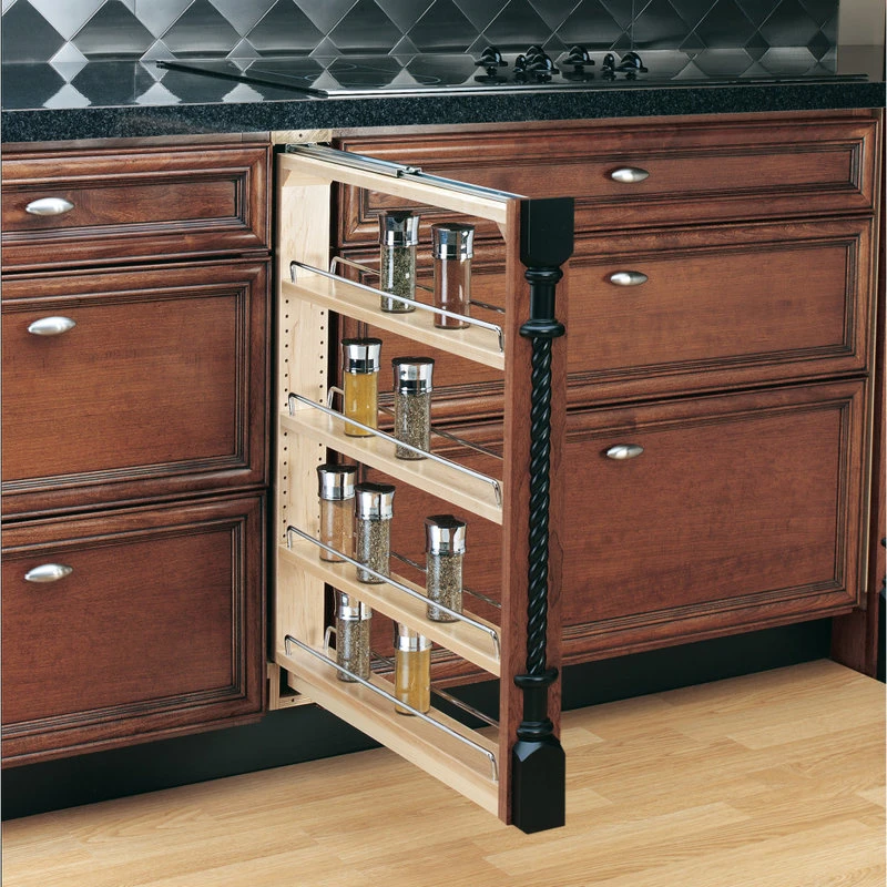 Wood Base Filler Pull Out Organizer For New Kitchen Applications, 3" 8 Wood Base Filler Pull Out Organizer For New Kitchen Applications, 3" - Image 6
