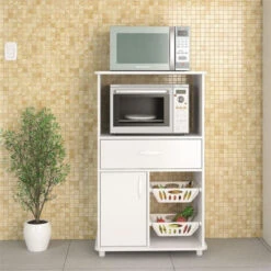 Boahaus Grenoble 1-Drawer Modern Wood Kitchen Storage Cabinet In White -Kitchen Storage Store 20911d3003aceefc 2645 w800 h800 b0 p0