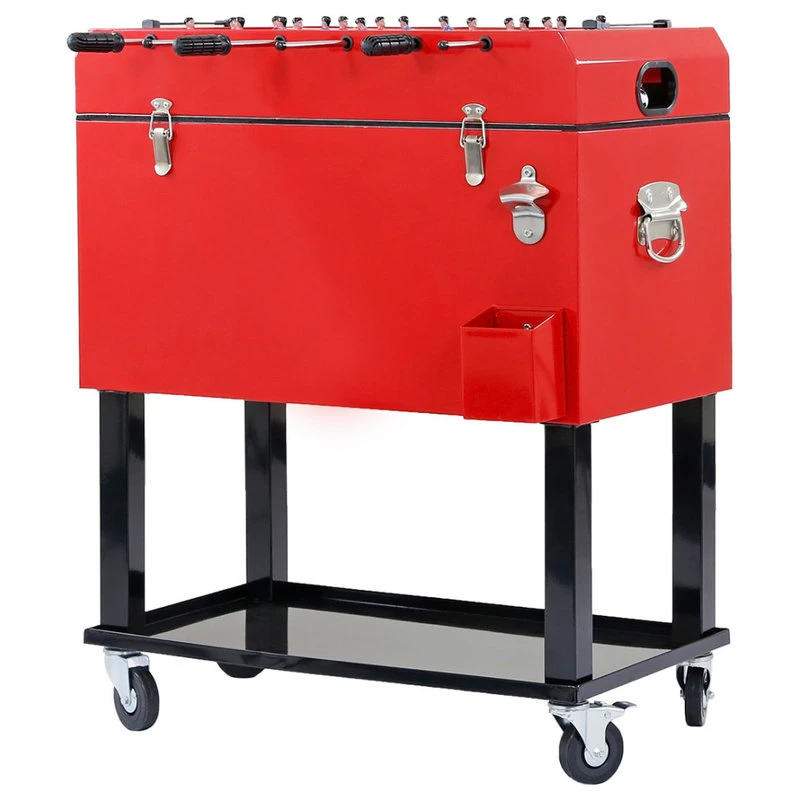Clevr 68 Quart Rolling Foosball Cooler Ice Chest 5 Clevr 68 Quart Rolling Foosball Cooler Ice Chest - Image 3