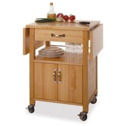 Pemberly Row Butcher Block Kitchen Cart With Drop Leaf In Natural Finish 7 Pemberly Row Butcher Block Kitchen Cart With Drop Leaf In Natural Finish -Kitchen Storage Store 23a192110be61b2a 5432 w800 h800 b1 p0