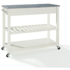 Crosley Solid Granite Top Kitchen Cart/Island, Optional Stool Storage, White 11 Crosley Solid Granite Top Kitchen Cart/Island, Optional Stool Storage, White -Kitchen Storage Store 2521a72c06463d72 3925 w800 h800 b1 p0