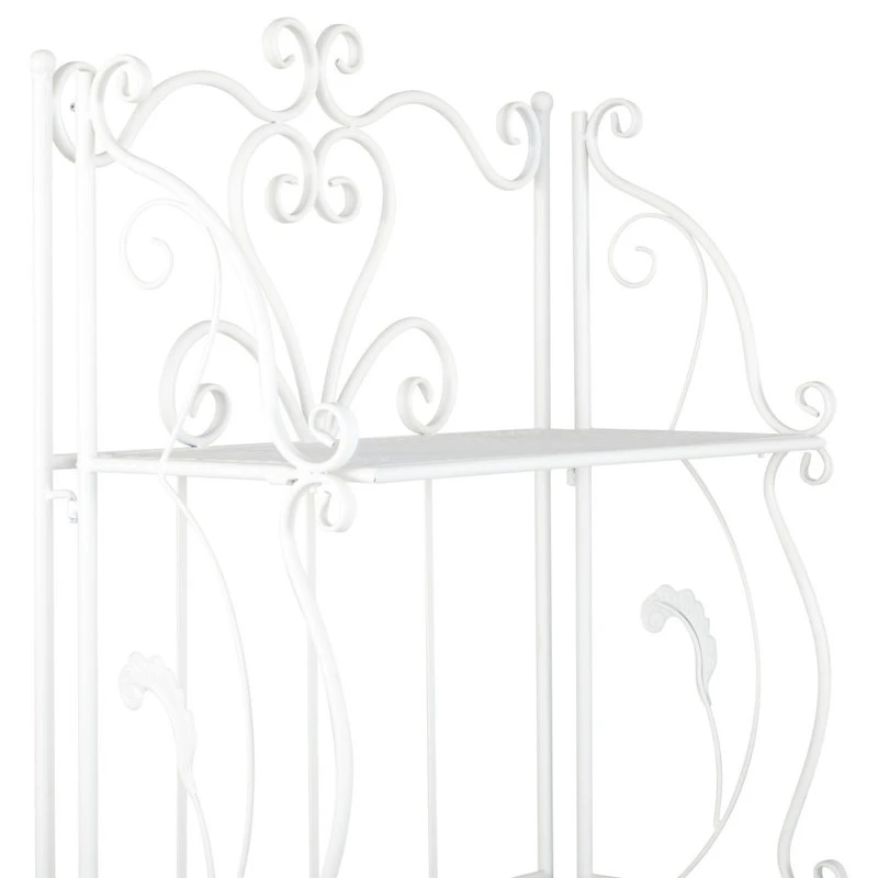 French Country White Metal Bakers Rack 560822 7 French Country White Metal Bakers Rack 560822 - Image 5