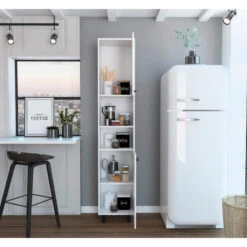 FM FURNITURE Sheffield Pantry Cabinet, White 13 FM FURNITURE Sheffield Pantry Cabinet, White -Kitchen Storage Store 265144190351586d 1831 w800 h800 b0 p0