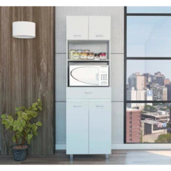 FM FURNITURE Auburn Microwave Pantry Cabinet, White -Kitchen Storage Store 2ab1944903515875 1831 w800 h800 b0 p0