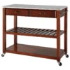 Crosley Stainless Steel Top Kitchen Cart/Island, Optional Stool Storage, Classic Cherry -Kitchen Storage Store 2b01916d06685ecd 0135 w800 h800 b1 p0