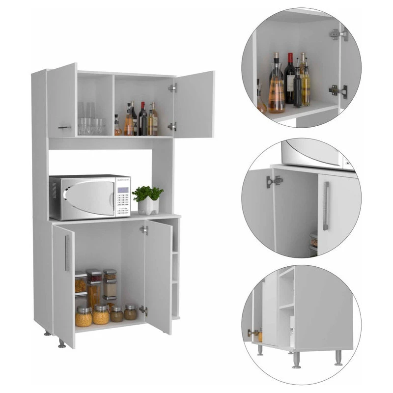 FM FURNITURE Colorado Pantry Cabinet, White 8 FM FURNITURE Colorado Pantry Cabinet, White - Image 6