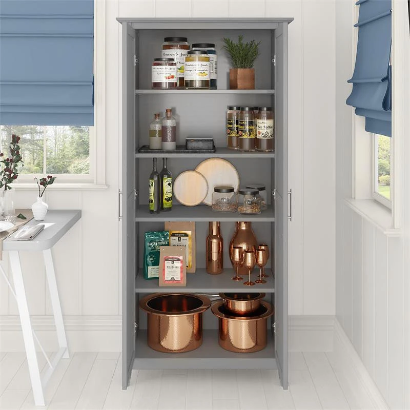 Key West Kitchen Pantry Cabinet In Cape Cod Gray - Engineered Wood 5 Key West Kitchen Pantry Cabinet In Cape Cod Gray - Engineered Wood - Image 3