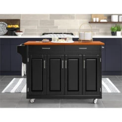 Homestyles Create-a-Cart Wood Rolling Kitchen Cart In Black 10 Homestyles Create-a-Cart Wood Rolling Kitchen Cart In Black -Kitchen Storage Store 2dc111a803e5e4cb 5144 w800 h800 b0 p0