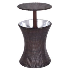Costway 1PC Adjustable Patio Rattan Ice Cooler Cool Bar Table Party Deck Pool -Kitchen Storage Store 2e4103750be91465 3129 w800 h800 b1 p0