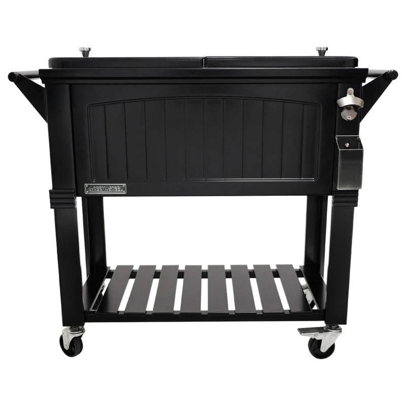 Permasteel 80 Quart Portable Rolling Patio Cooler, Black 3 Permasteel 80 Quart Portable Rolling Patio Cooler, Black