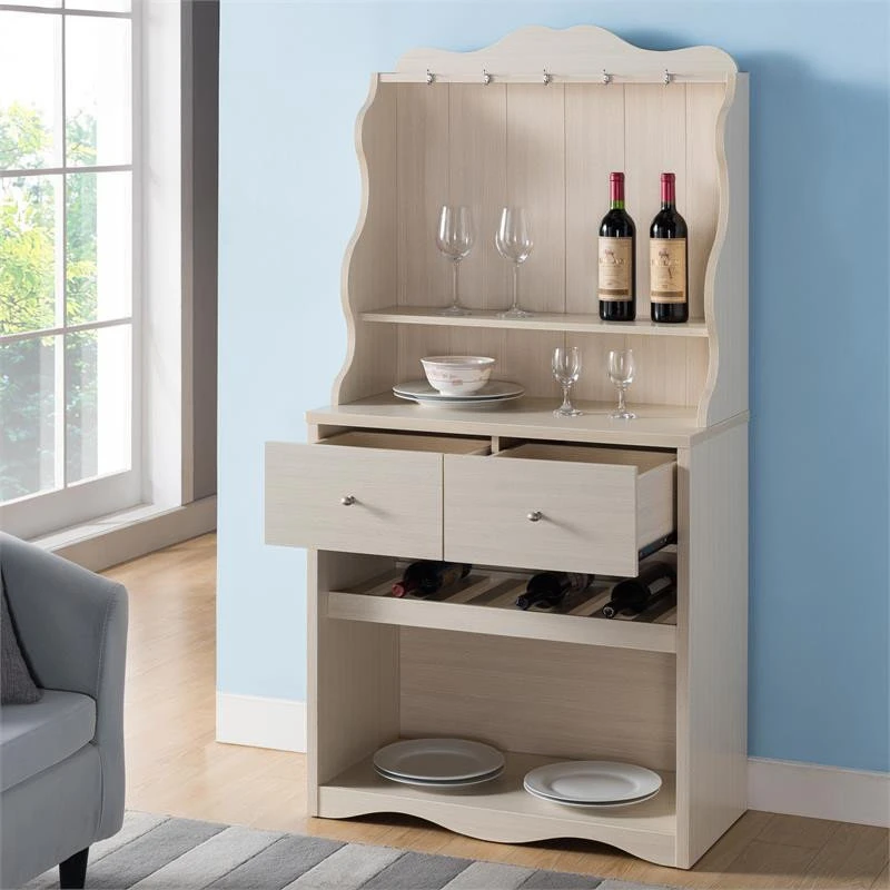 Furniture Of America Hazleton Wood Multi-Storage Baker Rack In Ivory 6 Furniture Of America Hazleton Wood Multi-Storage Baker Rack In Ivory - Image 4