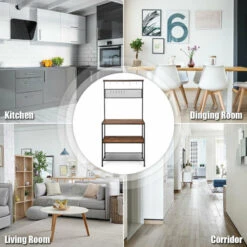 Gymax 4-Tier Kitchen Bakers Rack Microwave Oven Stand Industrial W/Hooks And 11 Gymax 4-Tier Kitchen Bakers Rack Microwave Oven Stand Industrial W/Hooks And -Kitchen Storage Store 3291d7320fafe031 6827 w800 h800 b0 p0