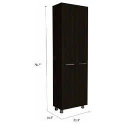 HomeRoots Thea Black Pantry Cabinet -Kitchen Storage Store 36c11428026c3508 2529 w800 h800 b1 p0