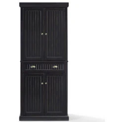 Crosley Seaside 4 Door Coastal Pantry In Black 9 Crosley Seaside 4 Door Coastal Pantry In Black -Kitchen Storage Store 383143090fb4cf66 3873 w800 h800 b1 p0
