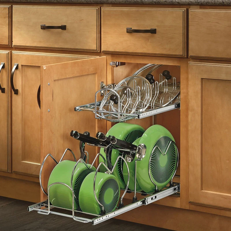 Rev-A-Shelf 5CW2-1222SC 5CW2 Series 11.75"W Two Tier Pull Out - Chrome 3 Rev-A-Shelf 5CW2-1222SC 5CW2 Series 11.75"W Two Tier Pull Out - Chrome