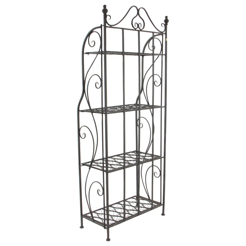 Traditional Black Metal Bakers Rack 63376 7 Traditional Black Metal Bakers Rack 63376 - Image 5