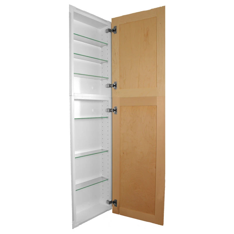 Fruitville Shaker Frameless Recessed Unfinished Wood Pantry Cabinet, 14x56 4 Fruitville Shaker Frameless Recessed Unfinished Wood Pantry Cabinet, 14x56 - Image 2