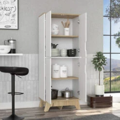 FM FURNITURE Zurich Double Kitchen Pantry Light Oak-White 11 FM FURNITURE Zurich Double Kitchen Pantry Light Oak-White -Kitchen Storage Store 3ca1207c0351584e 1840 w800 h800 b0 p0