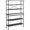 Crosley Madeleine 2 Piece 15" Faux Marble Bakers Rack In Matte Black 2 Crosley Madeleine 2 Piece 15" Faux Marble Bakers Rack In Matte Black -Kitchen Storage Store 3cd126be0de9eb22 0205 w800 h800 b1 p0