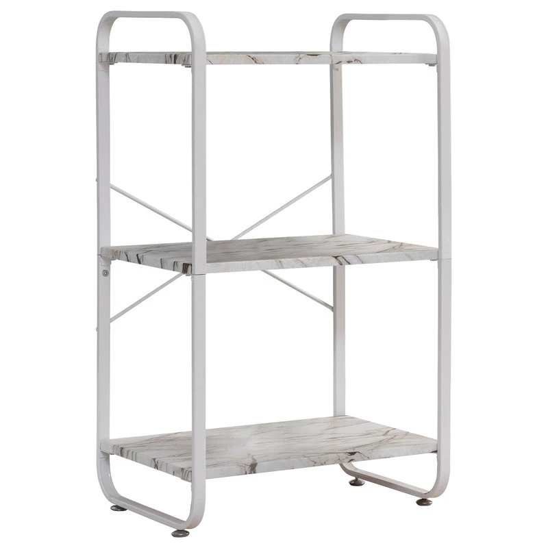 Liese White Transitional Freestanding 3 Tier Storage Organizer Unit 3 Liese White Transitional Freestanding 3 Tier Storage Organizer Unit