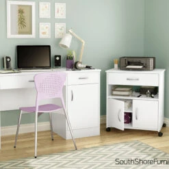 South Shore Furniture South Shore Axess Microwave Cart In Pure White -Kitchen Storage Store 41b14567059d921a 7821 w800 h800 b0 p0