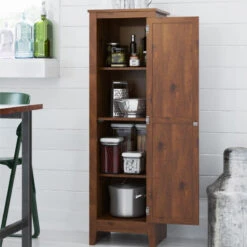 Ameriwood Single Door Kitchen Pantry In Old Fashion Pine 9 Ameriwood Single Door Kitchen Pantry In Old Fashion Pine -Kitchen Storage Store 41b175df0e90b988 9103 w800 h800 b0 p0