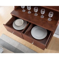 Furniture Of America Hazleton Wood Multi-Storage Baker Rack In Vintage Walnut 9 Furniture Of America Hazleton Wood Multi-Storage Baker Rack In Vintage Walnut -Kitchen Storage Store 43d1cece0c1843ca 9996 w800 h800 b0 p0