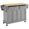 Crosley Natural Wood Top Kitchen Cart/Island, Vintage Grey -Kitchen Storage Store 445143c50d5e764b 0160 w800 h800 b1 p0