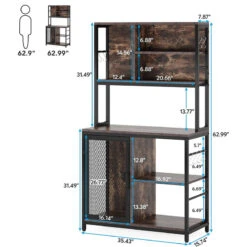 Tribesigns Bakers Rack Hutch, Kitchen Rack With Wine Cabinet And Glass Holder 18 Tribesigns Bakers Rack Hutch, Kitchen Rack With Wine Cabinet And Glass Holder -Kitchen Storage Store 446111cc03ef3202 8528 w800 h800 b1 p0