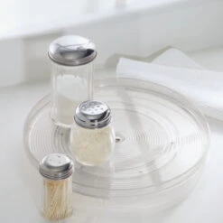 IDesign Linus Turntable Kitchen Organizer, 11", Clear -Kitchen Storage Store 45c1130c0beb18b0 3945 w800 h800 b0 p0