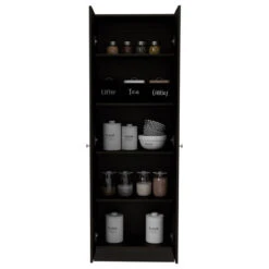 FM FURNITURE Virginia Storage Cabinet, Black Wengue