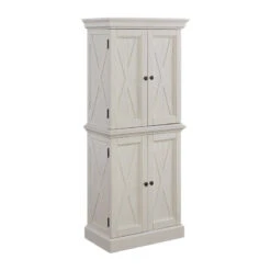 Homestyles Seaside Lodge Wood Pantry In Off White