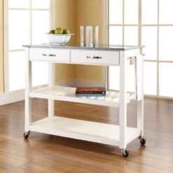 Crosley Solid Granite Top Kitchen Cart/Island, Optional Stool Storage, White 12 Crosley Solid Granite Top Kitchen Cart/Island, Optional Stool Storage, White -Kitchen Storage Store 4b0196b906463d76 3925 w800 h800 b0 p0