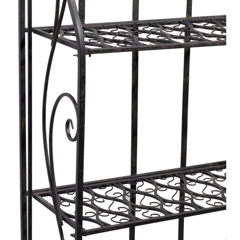 Traditional Black Metal Bakers Rack 63376 9 Traditional Black Metal Bakers Rack 63376 - Image 7