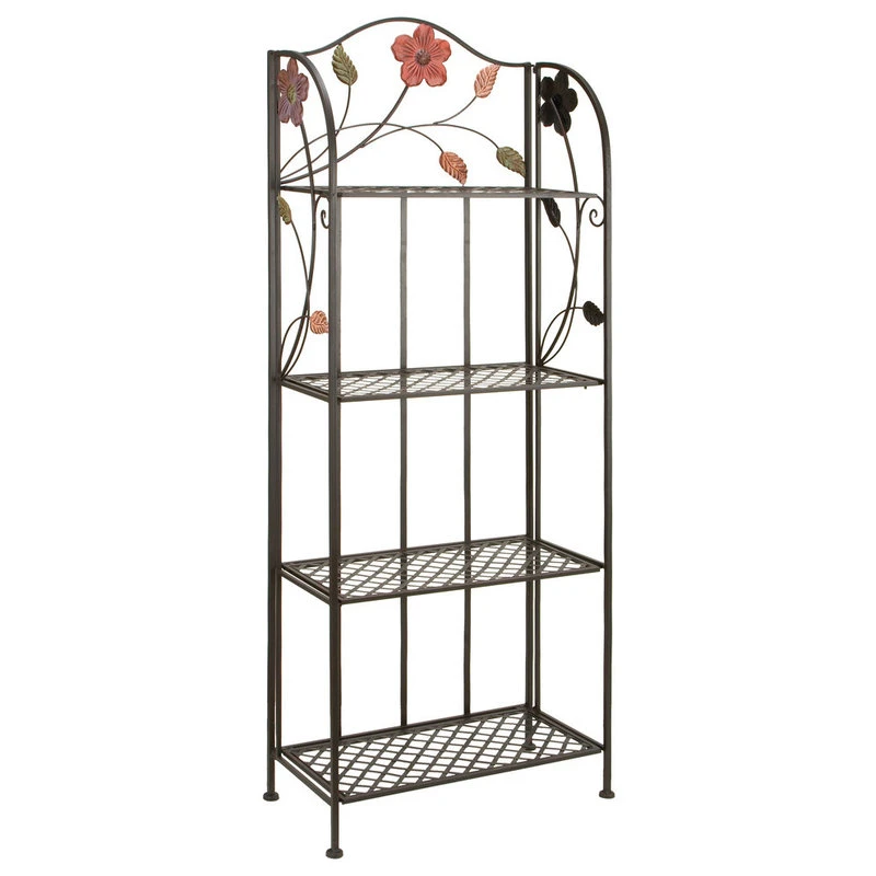 Traditional Black Metal Bakers Rack 63065 3 Traditional Black Metal Bakers Rack 63065