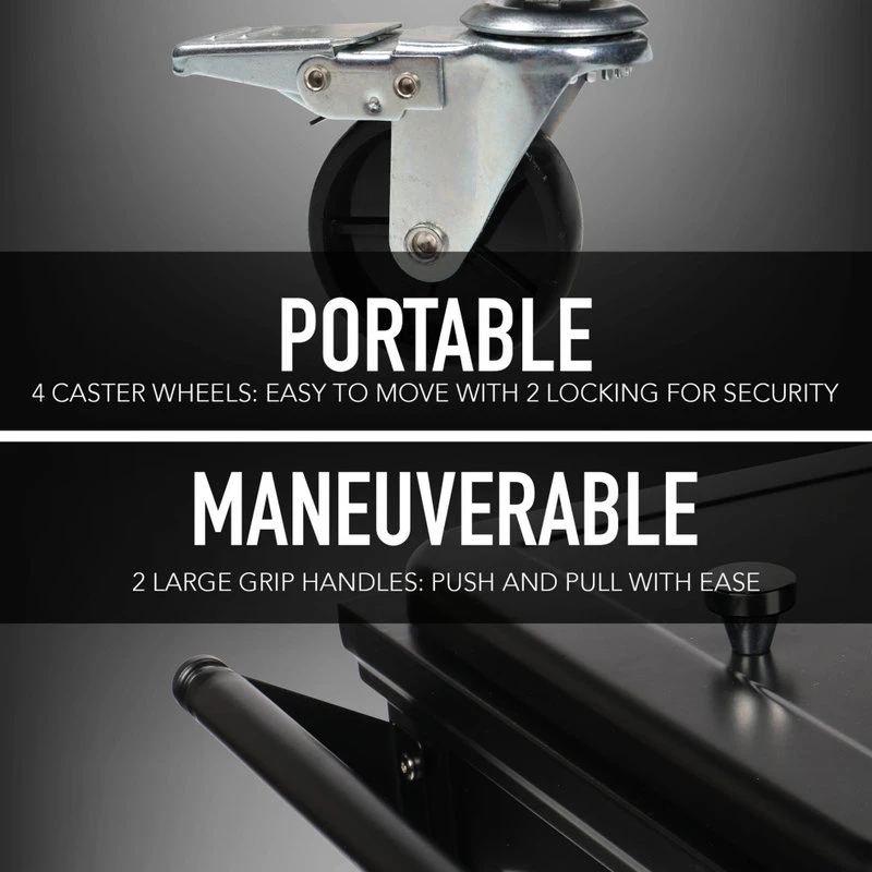 Permasteel 80 Quart Portable Rolling Patio Cooler, Black 8 Permasteel 80 Quart Portable Rolling Patio Cooler, Black - Image 6