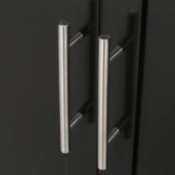 Negley Contemporary Kitchen Cart With Wheels, Black + Natural 17 Negley Contemporary Kitchen Cart With Wheels, Black + Natural -Kitchen Storage Store 5291907600e60c6f 8981 w800 h800 b0 p0