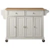 Crosley Natural Wood Top Kitchen Cart/Island, White Finish -Kitchen Storage Store 5531b8d6065cafb3 0041 w800 h800 b1 p0
